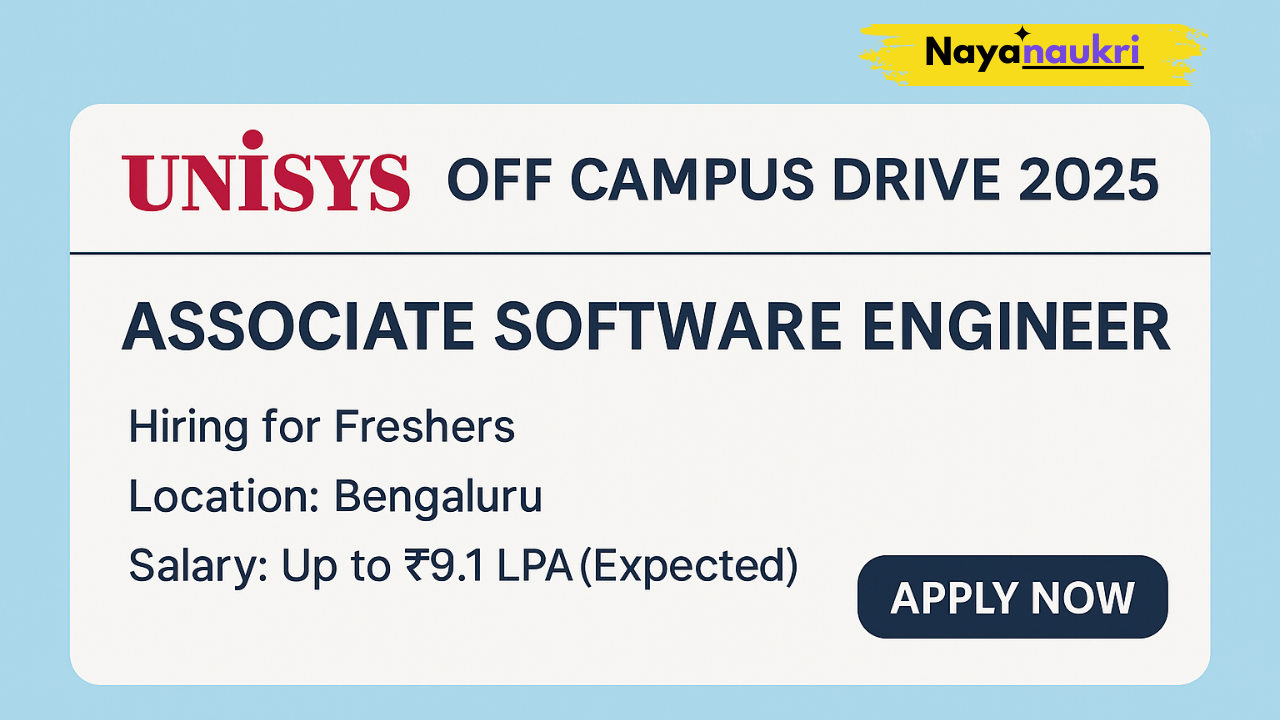 Unisys Off Campus Drive 2025 | Associate Software Engineer Hiring for Freshers