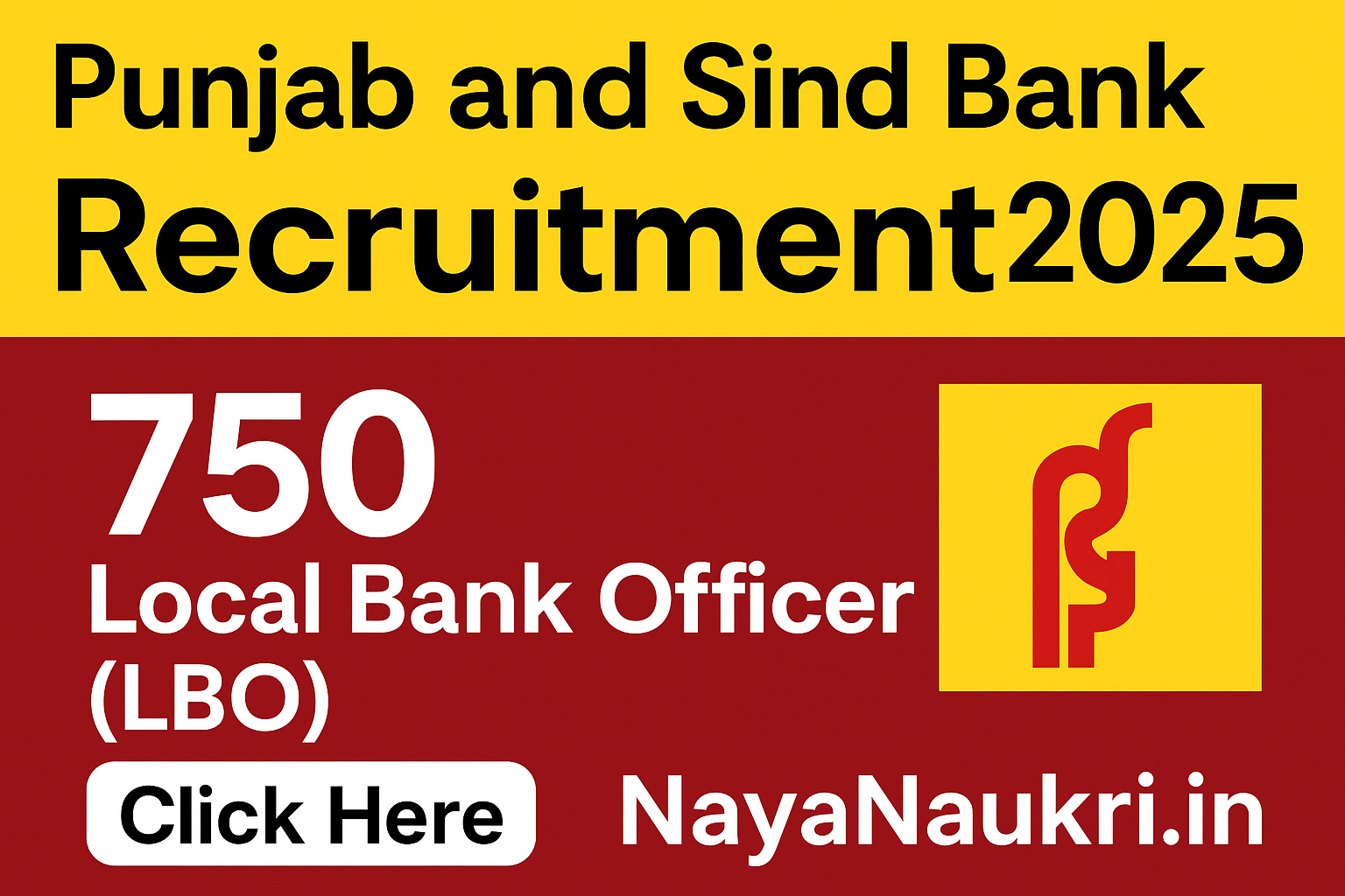 Punjab and Sind Bank Recruitment 2025